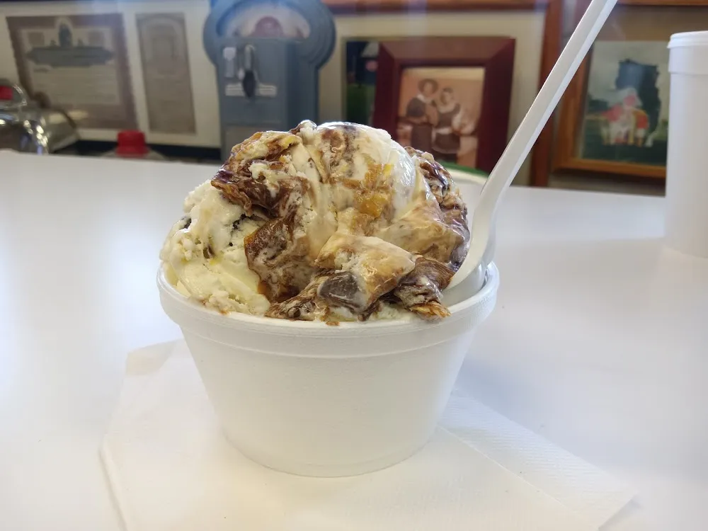 Ice Cream Almonds Chocolate and Vanilla